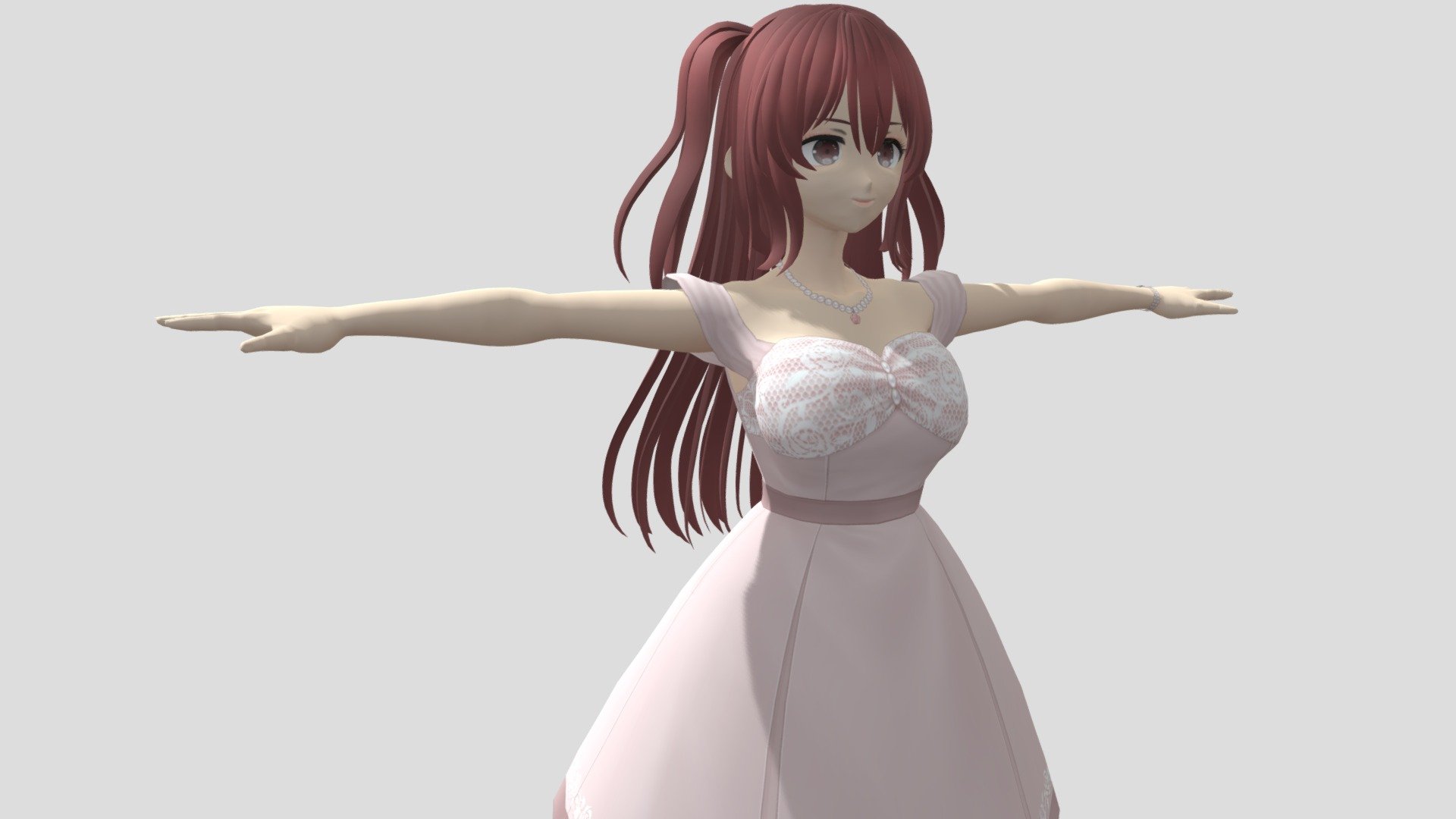 【Anime Character】Bride (V1/Unity 3D) 3d model