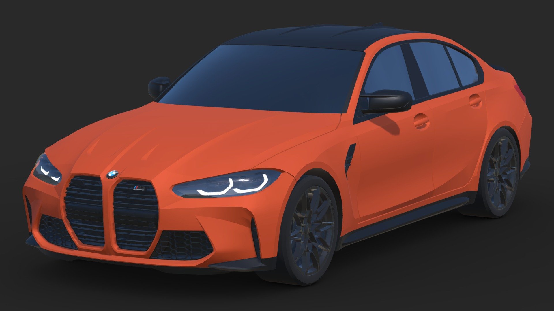 BMW M3 Competition G80 2020 3d model