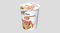 Noodles Cup 02 Low Poly PBR Realistic