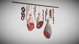 3D meats and sausages model