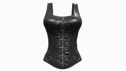 Female Shoulder Straps Corset Top W Bukcles