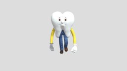 Cartoon teeth model