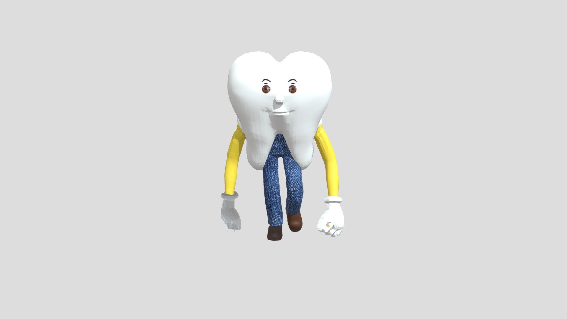 Cartoon teeth model 3d model