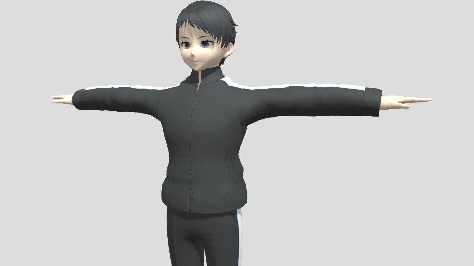 【Anime Character】Sports Male (V1/Unity 3D) 3d model