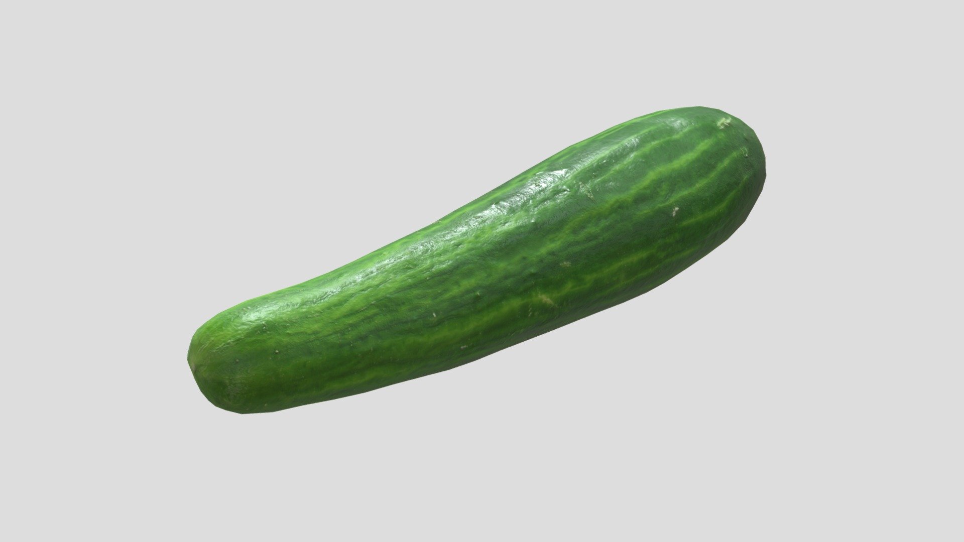 Cucumber Low Poly PBR Realistic 3d model