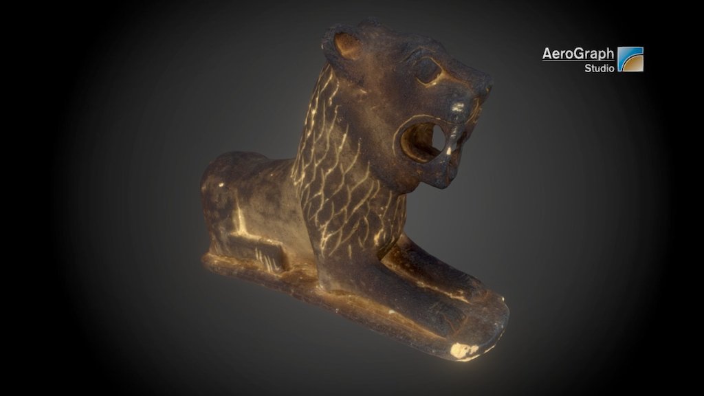 Lion figurine of Hittite imitation, Turkey 3d model