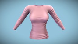 Female Long Pink Sweater