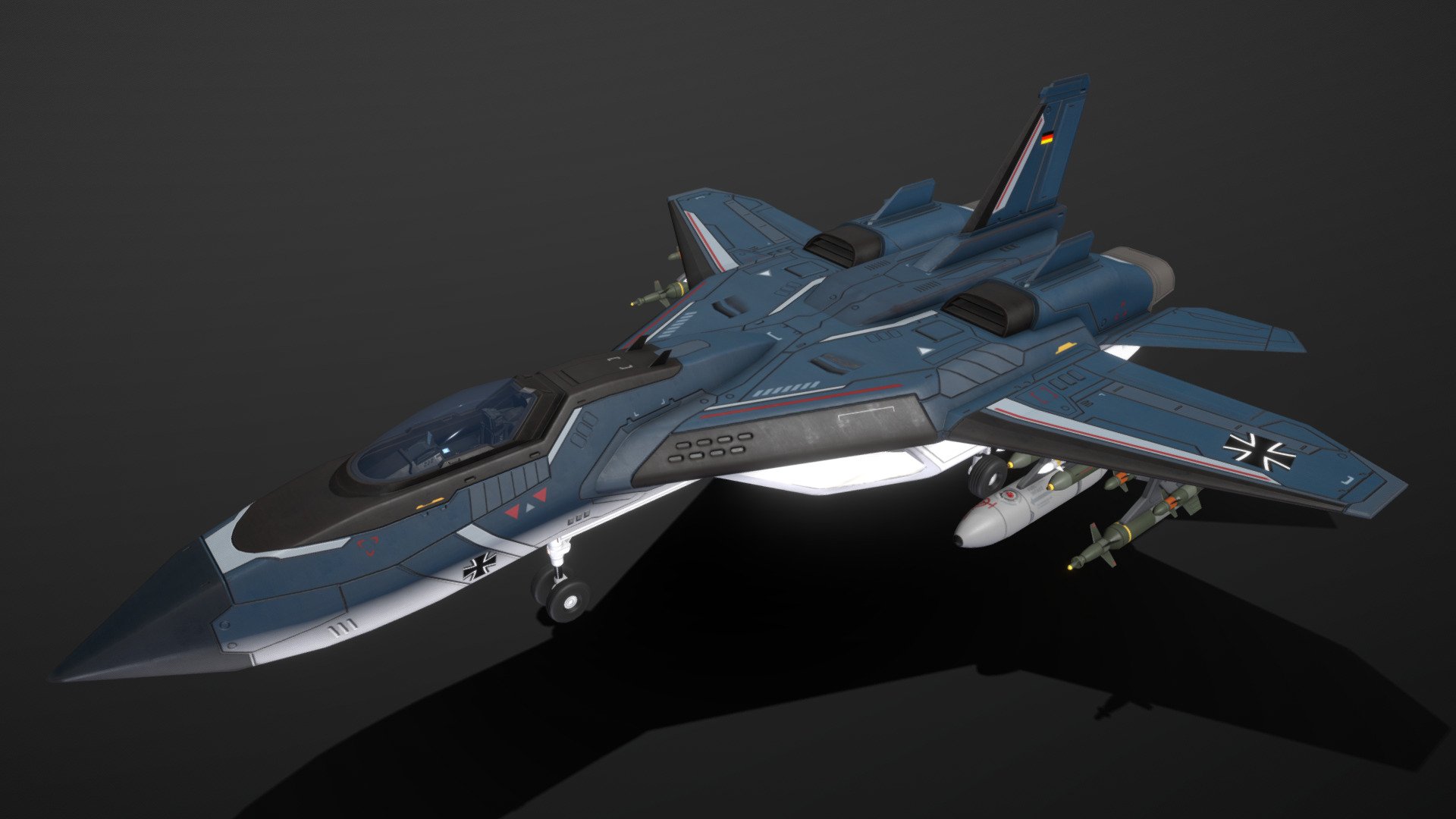 Scifi Fighter LK8 3d model