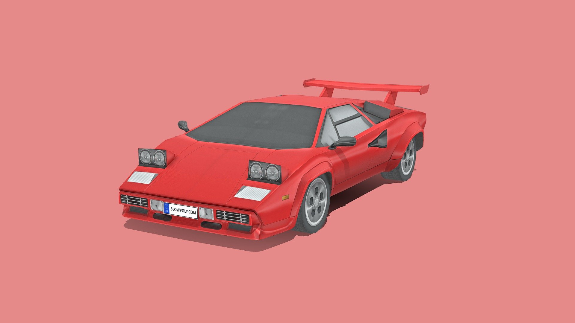 Lamborghini Countach 1985 3d model