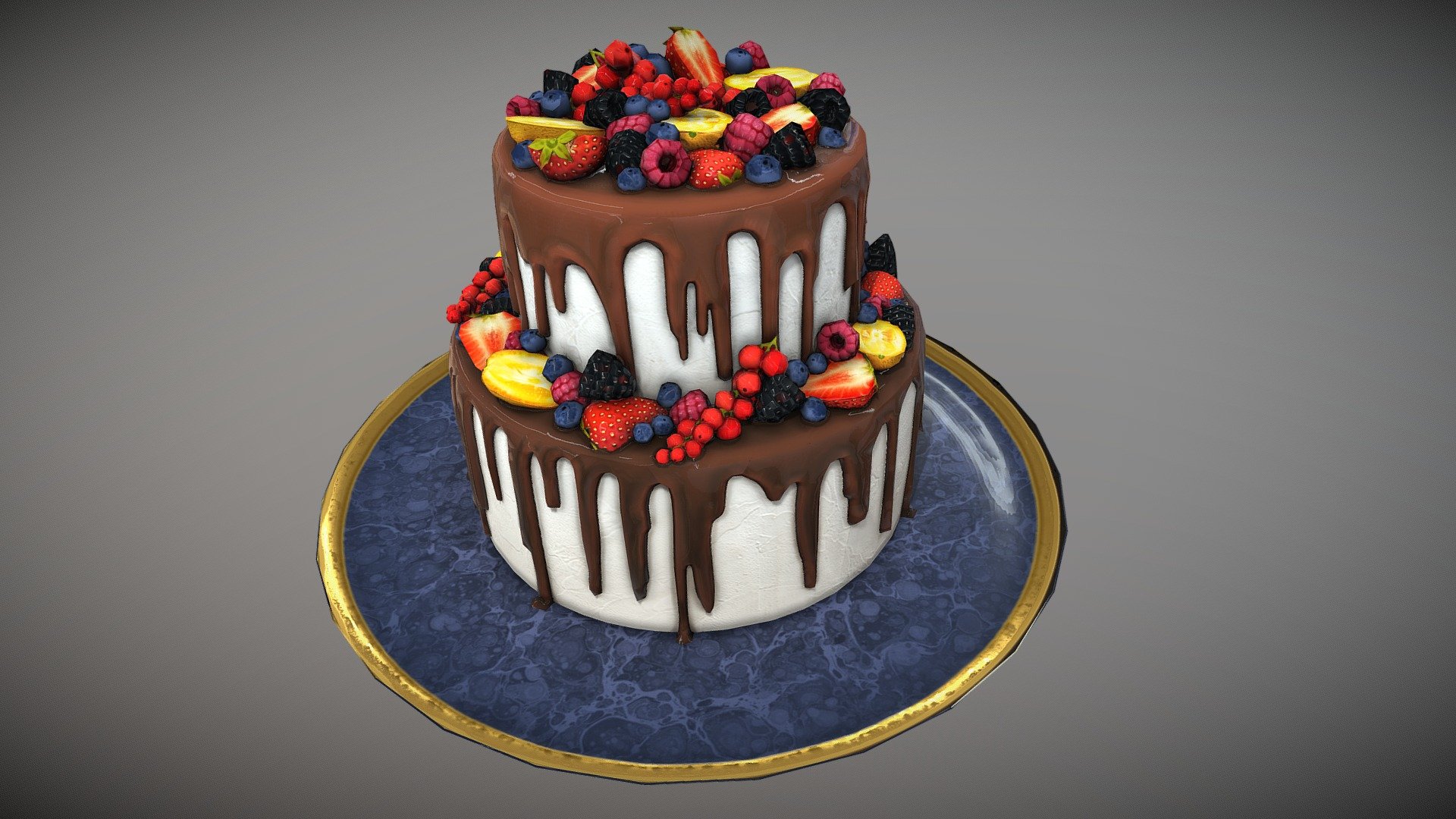 Fruit Cake 3d model