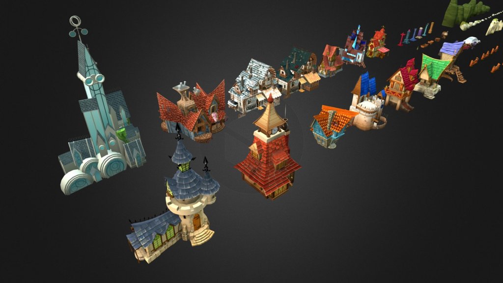 Stylized Fantasy Collection 3d model