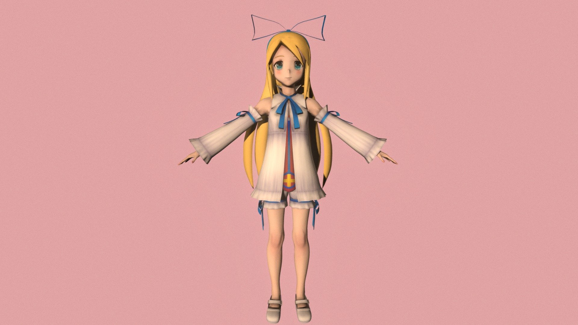 T pose rigged model of Flonne 3d model