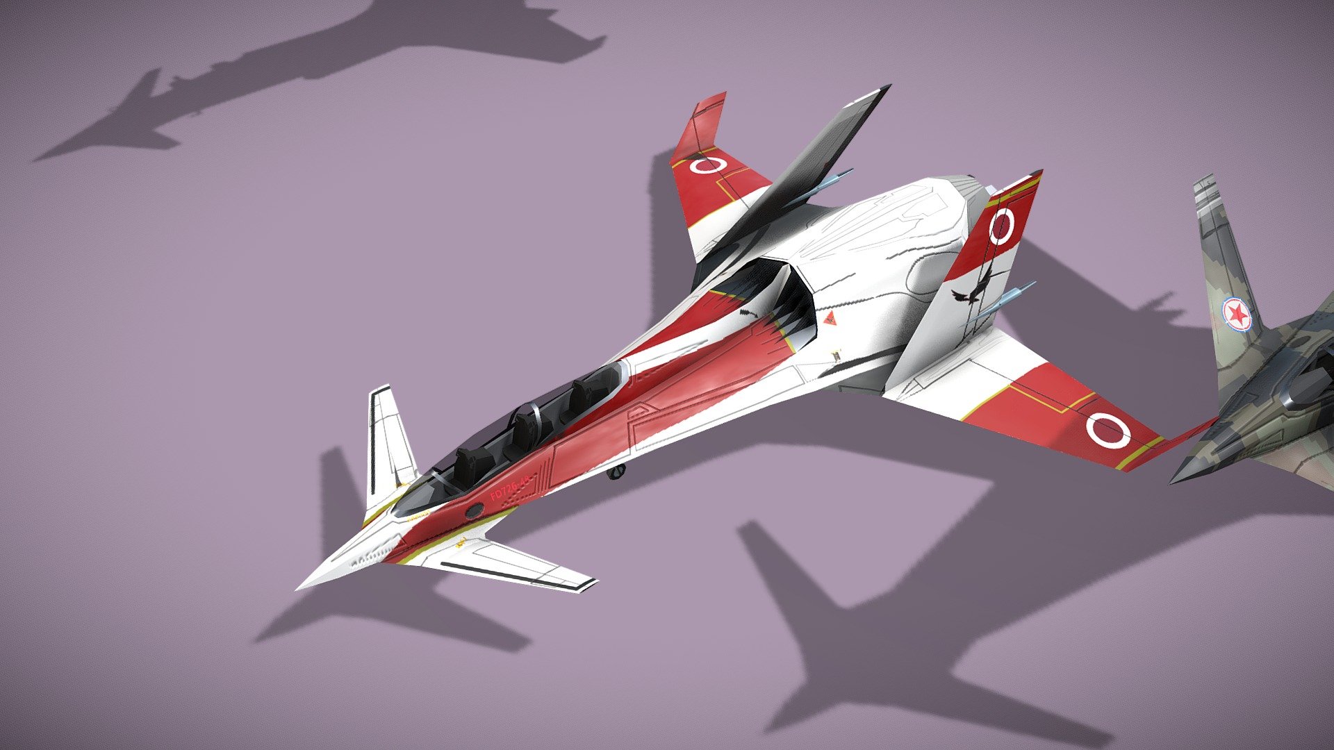 I-20 Firehawk concept jet fighter 3d model