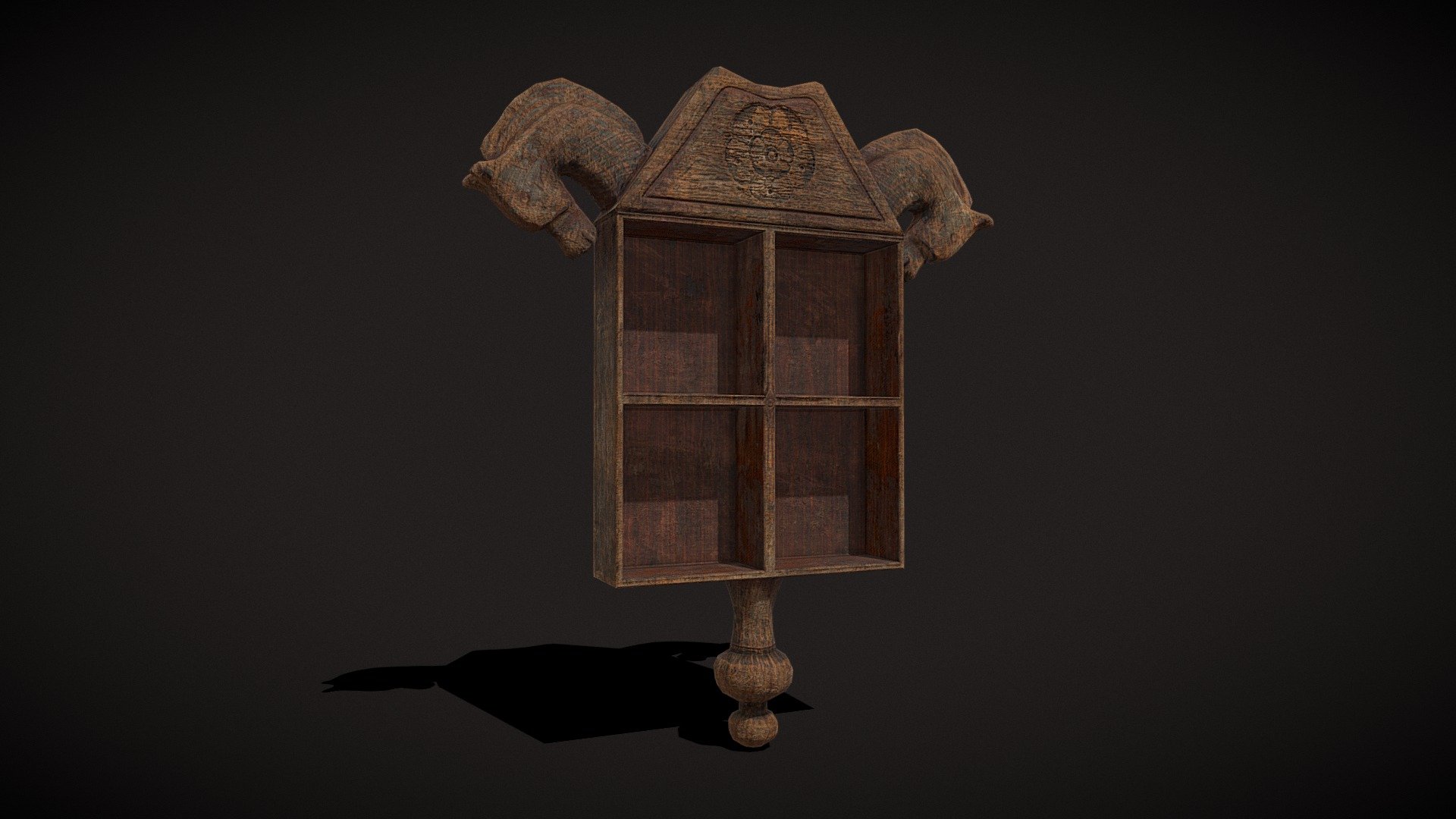 Horse Adorned Hanging Shelf 3d model