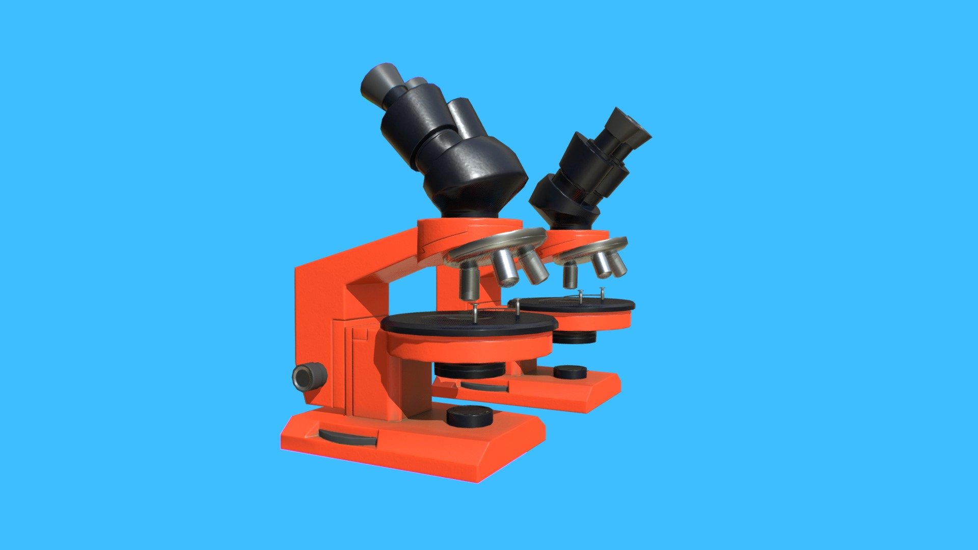 Modern generic Optical Microscope GameAsset-PBR 3d model