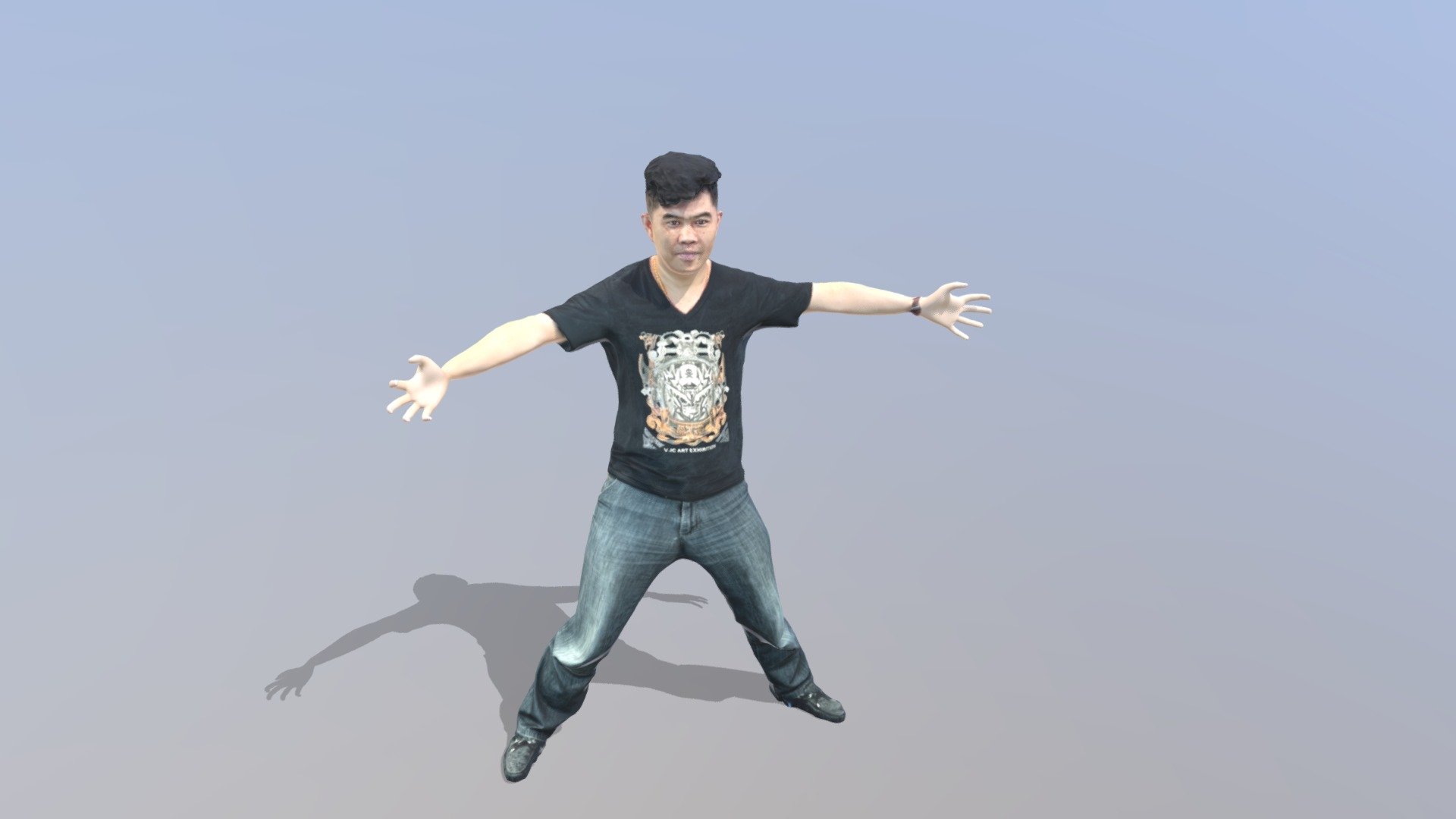 Wide Arm Spell Casting-Bin 3d model