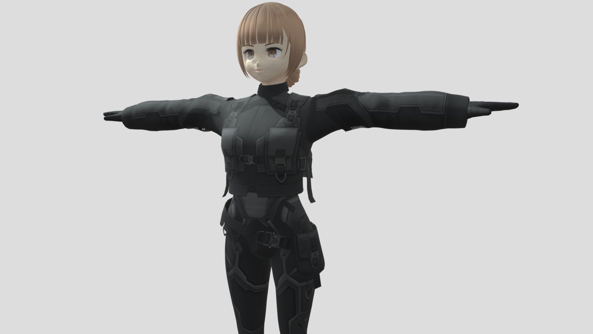 【Anime Character】Armor Female (V3/Unity 3D) 3d model