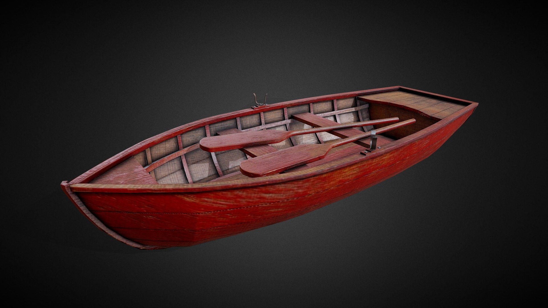 Wood Boat 3d model