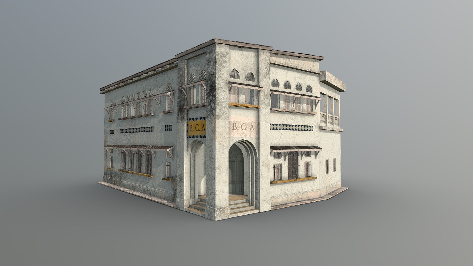 Colonial Building 3d model