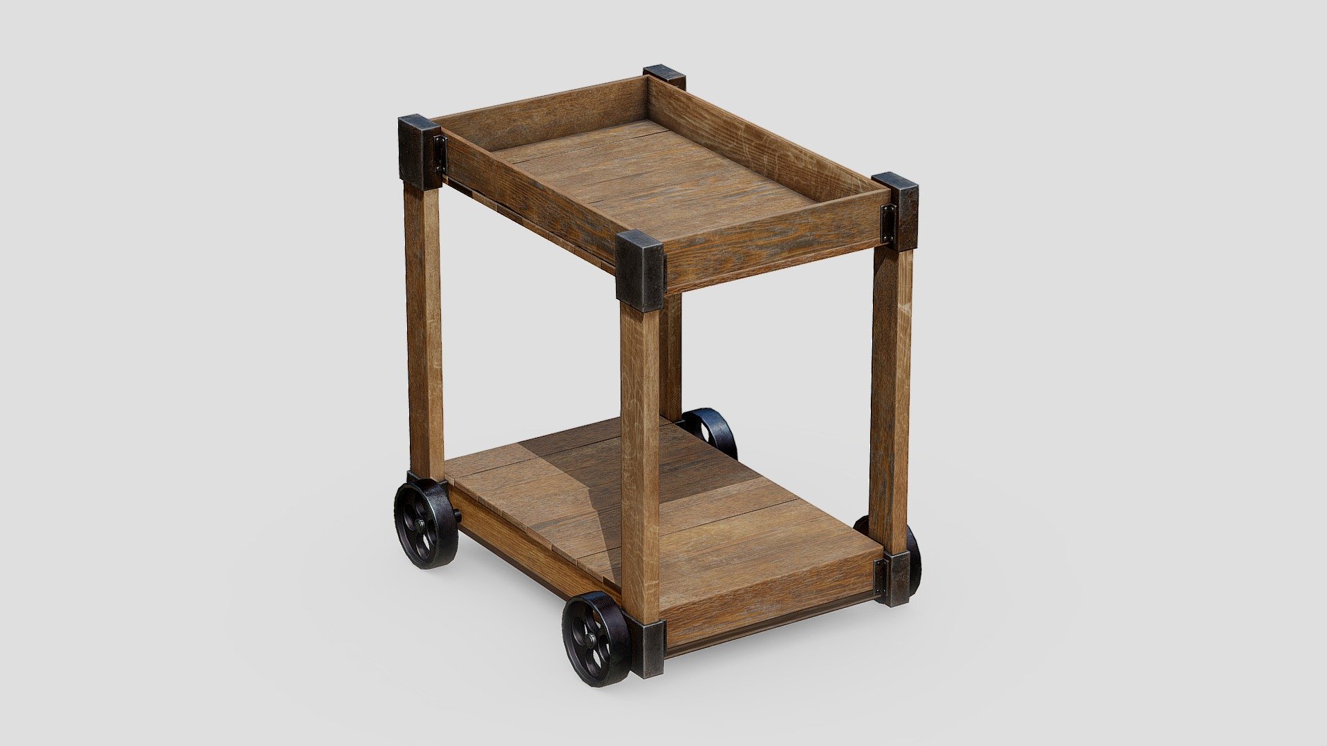 Wood Table-Freepoly.org 3d model