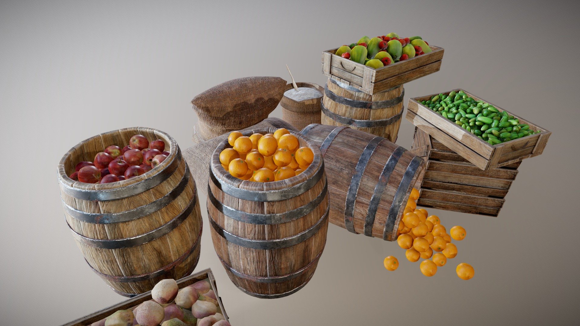 Market Props 3d model