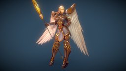 Low Poly Angel Female