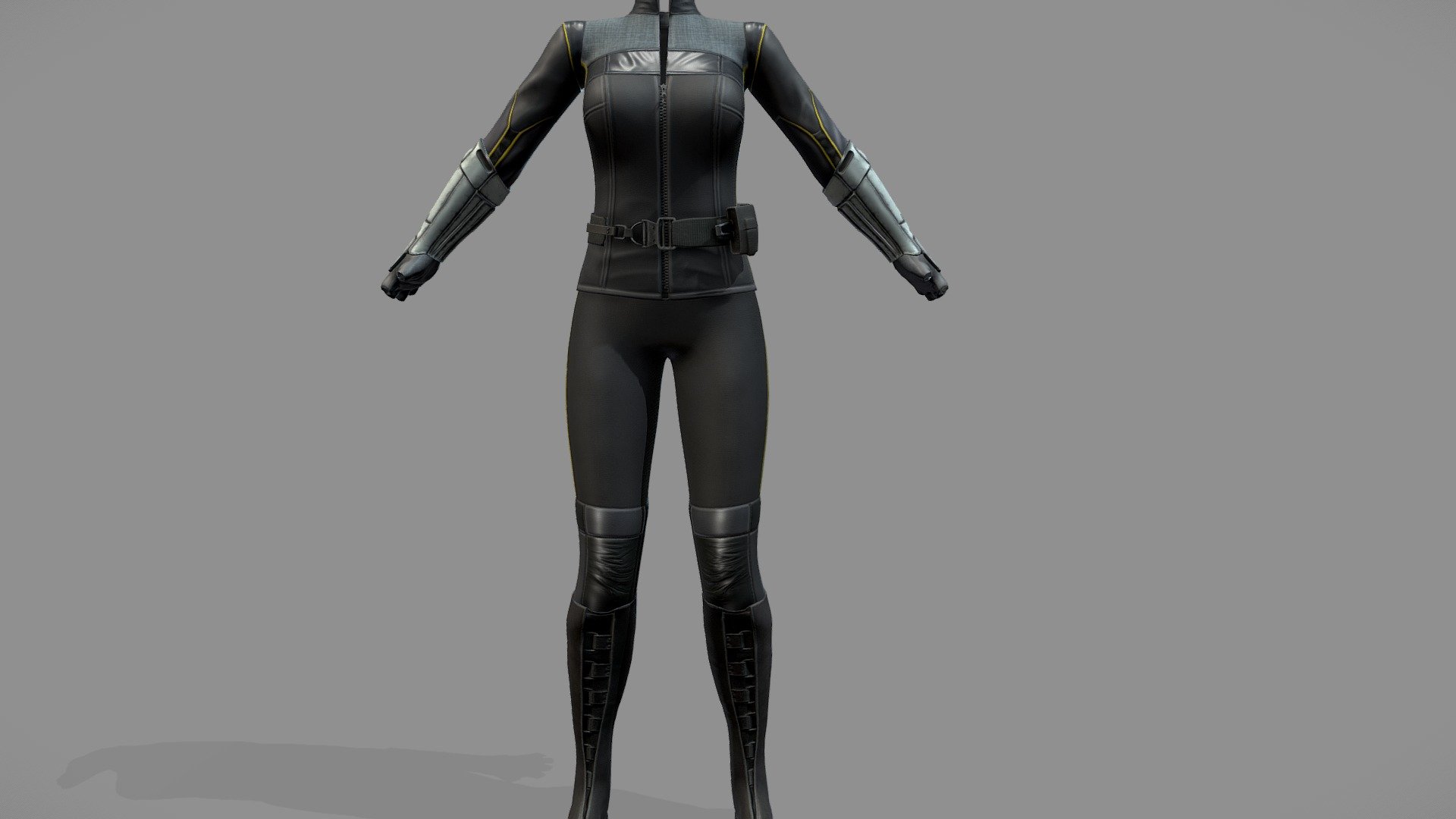 $AVE Female Sci-fi Officer Full Outfit 3d model