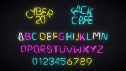 Alphabetical Neon Props