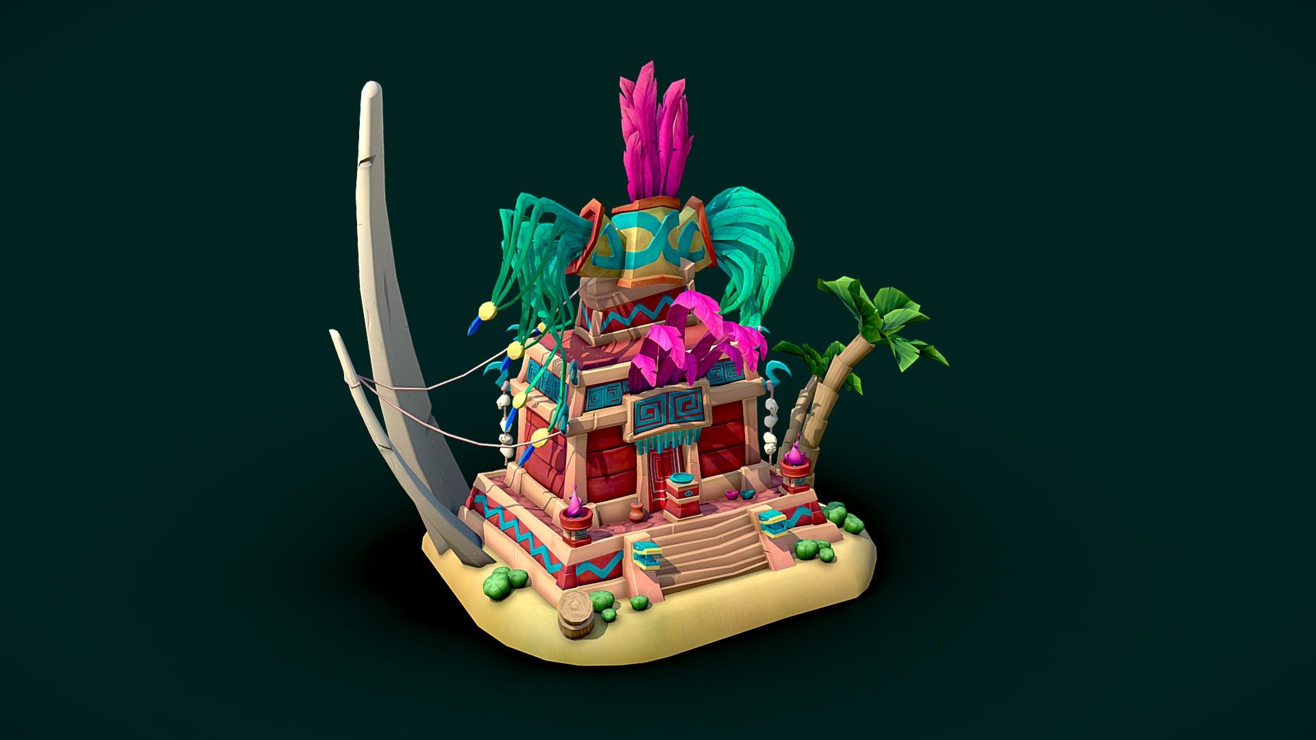 Mayan Diorama 3d model