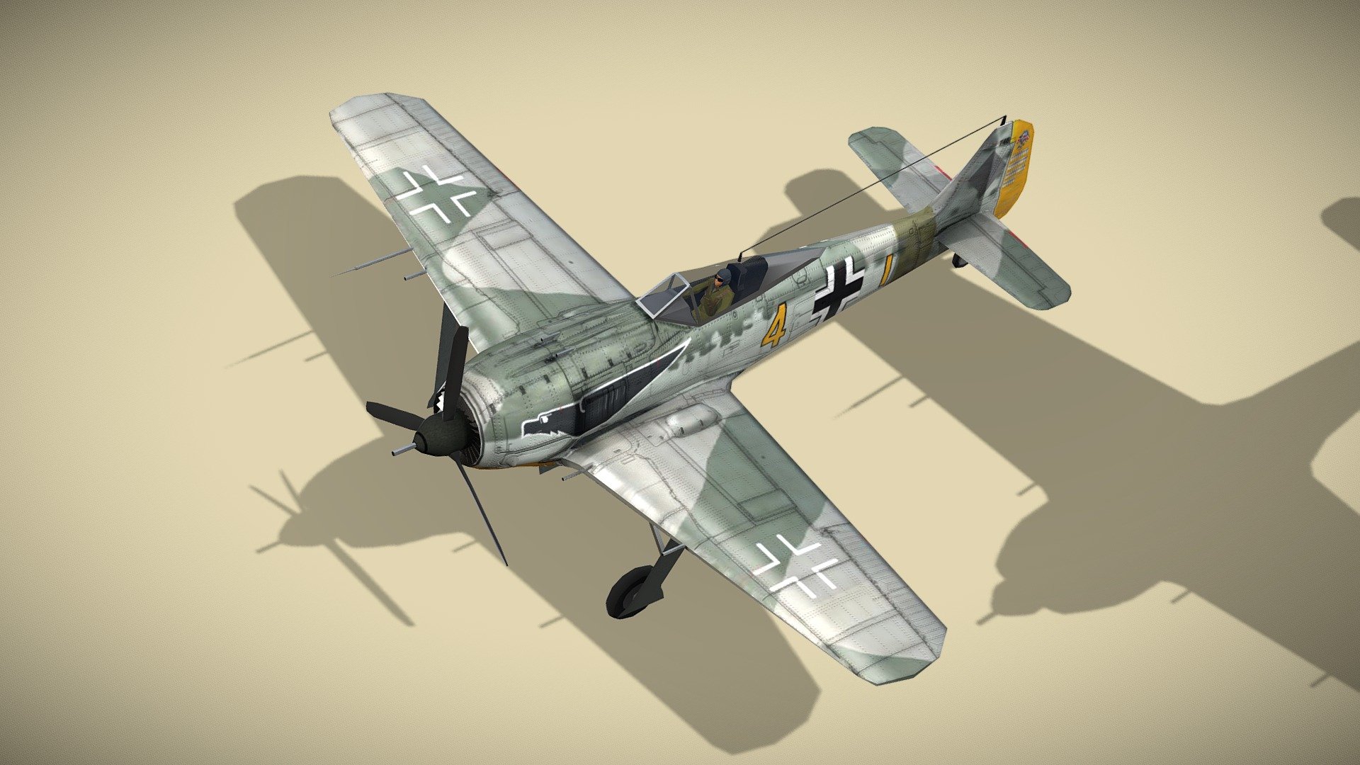 Focke-Wulf FW-190 Shrike 3d model