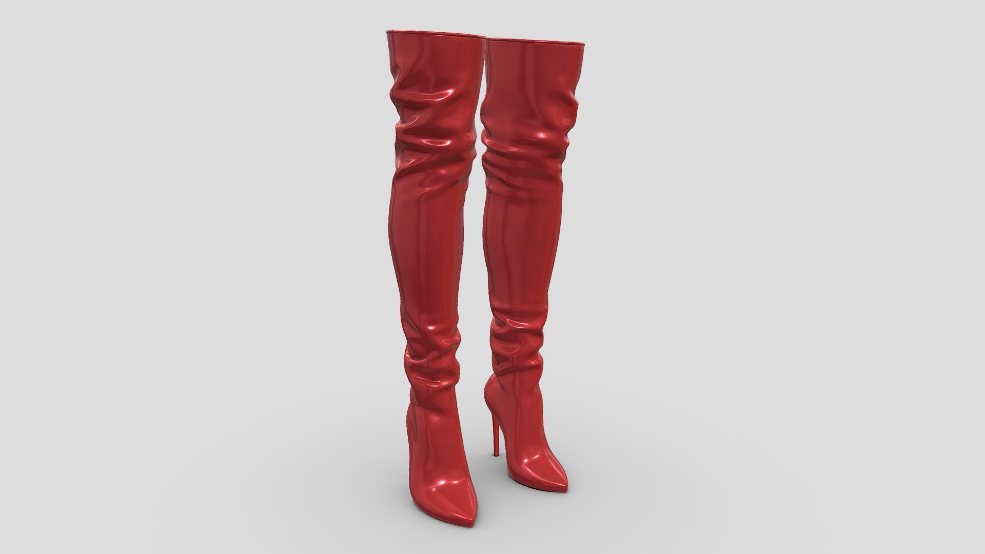 woman sexy high heel boots highpolymesh 3D print 3d model