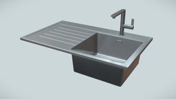 Kitchen sink with tap