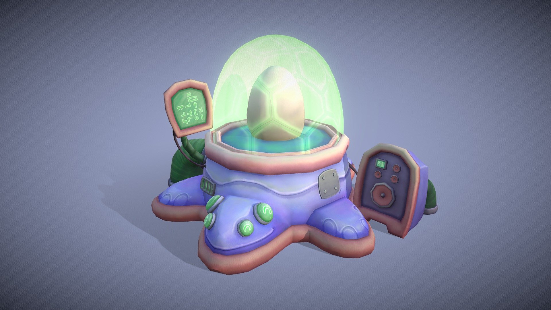 Turtle Alien Incubator 3d model