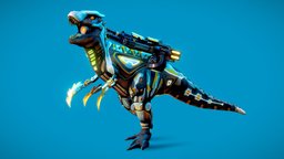 Lowpoly Cybernetic Tyranosaurus