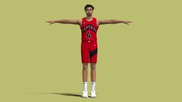 T-Pose rigged Scottie Barnes Toronto Raptors NBA