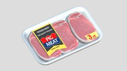 Supermarket Packaged Meat Low Poly PBR 2