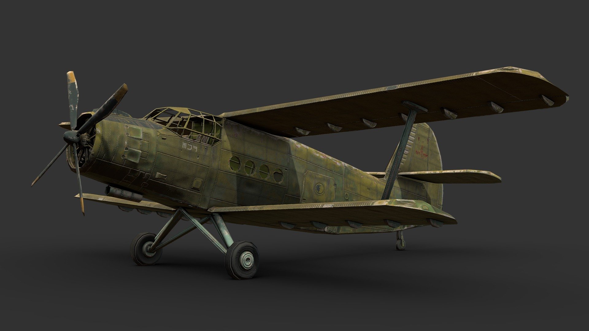 Abandoned AN-2 Transport Plane 3d model