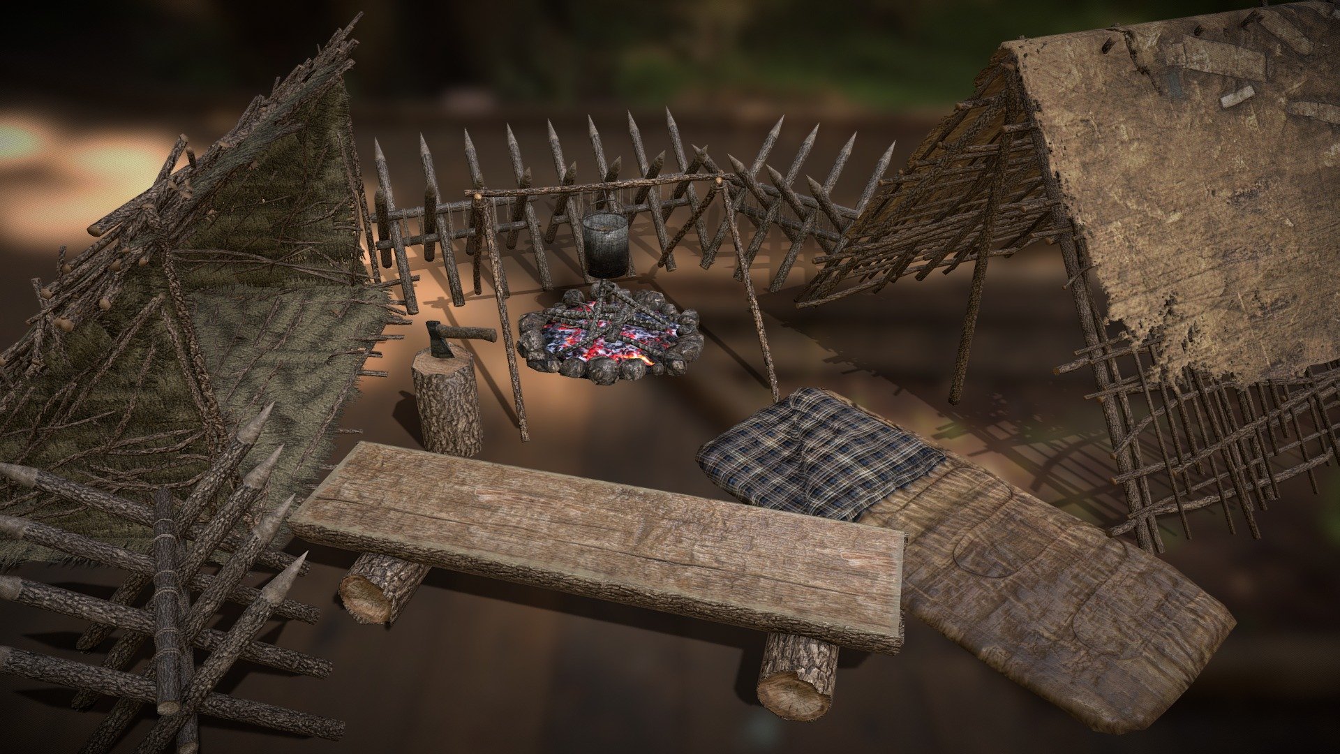 Camping Pack v1.1 3d model