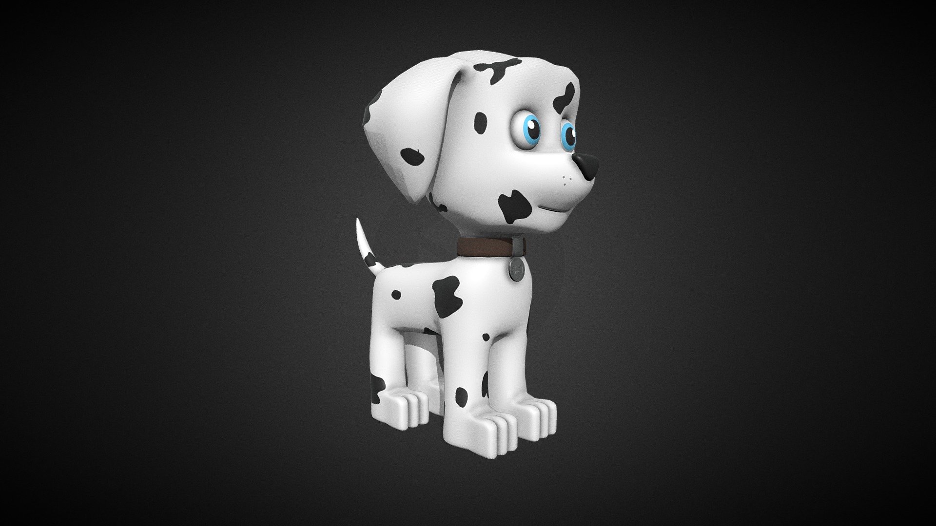 Cartoon Dog 3d model