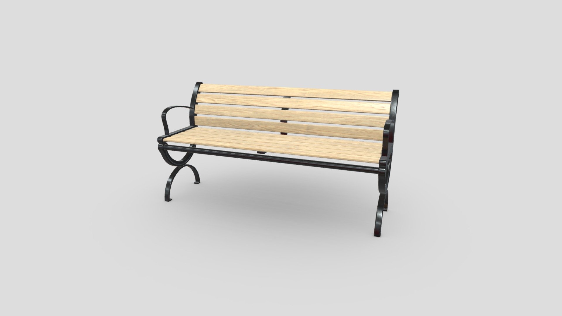 City Park Bench 3d model