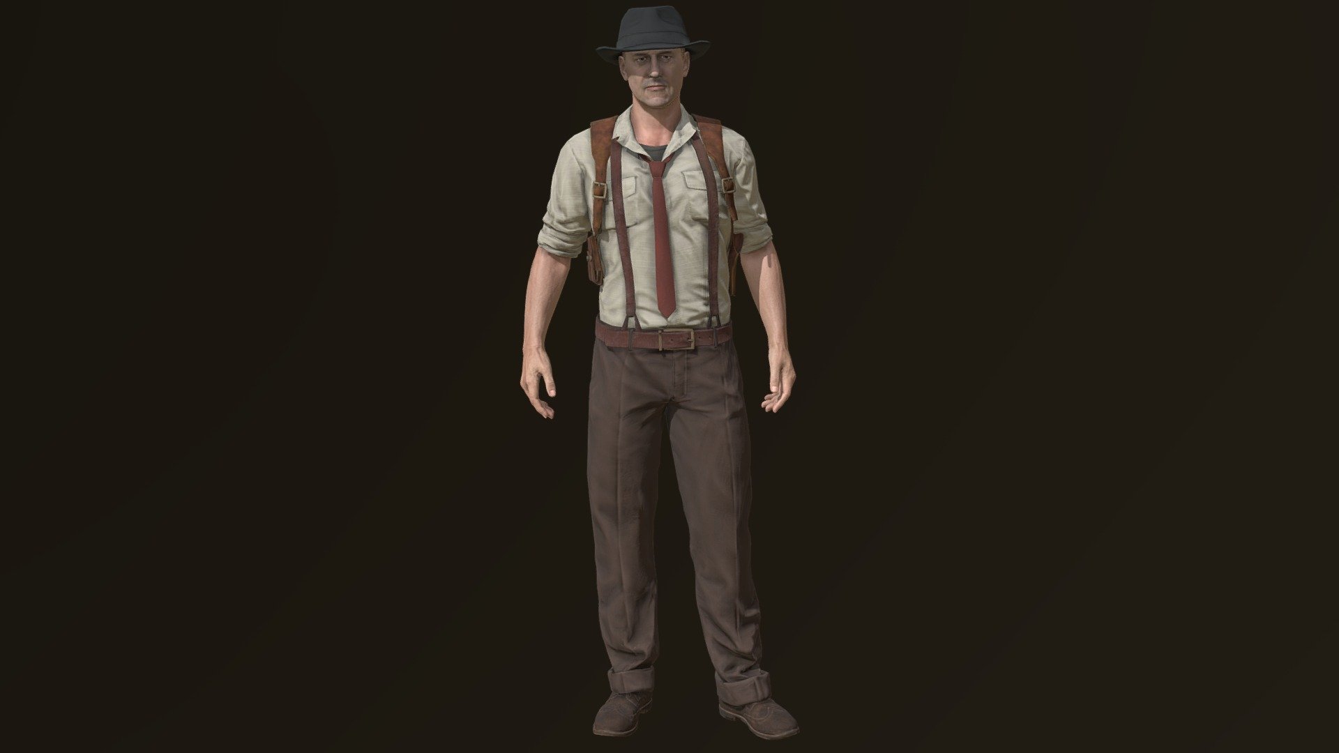 Detective (Mafia) PBR Game Ready 3d model