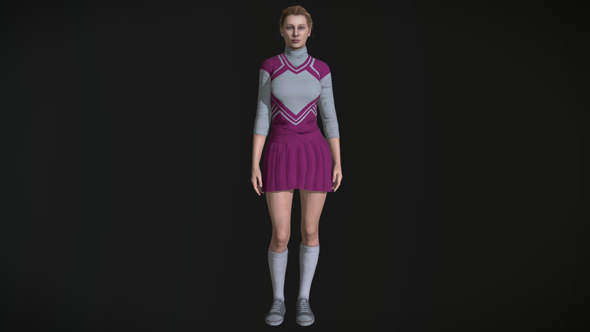 Cheerleader PBR Game Ready 3d model