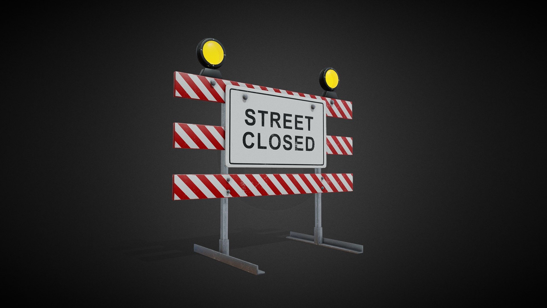 Construction Barricade 3d model