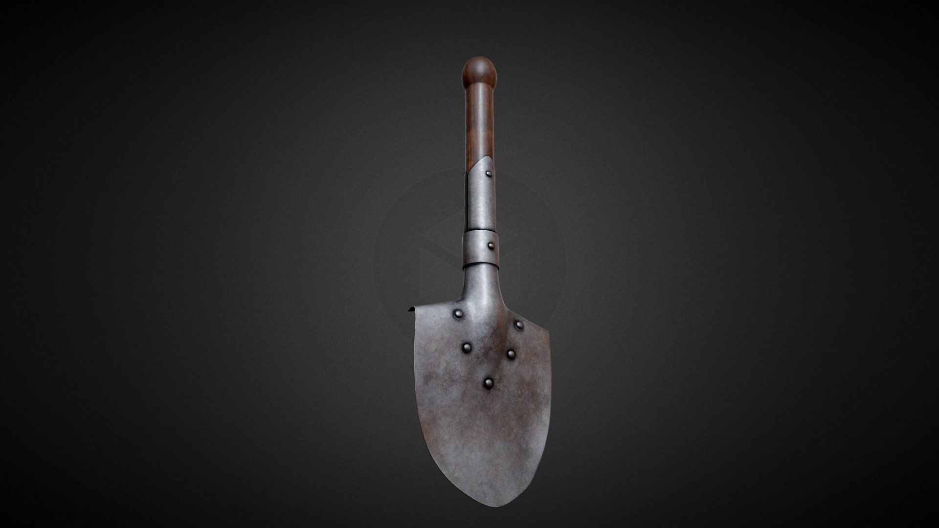 Military Old Shovel 3d model