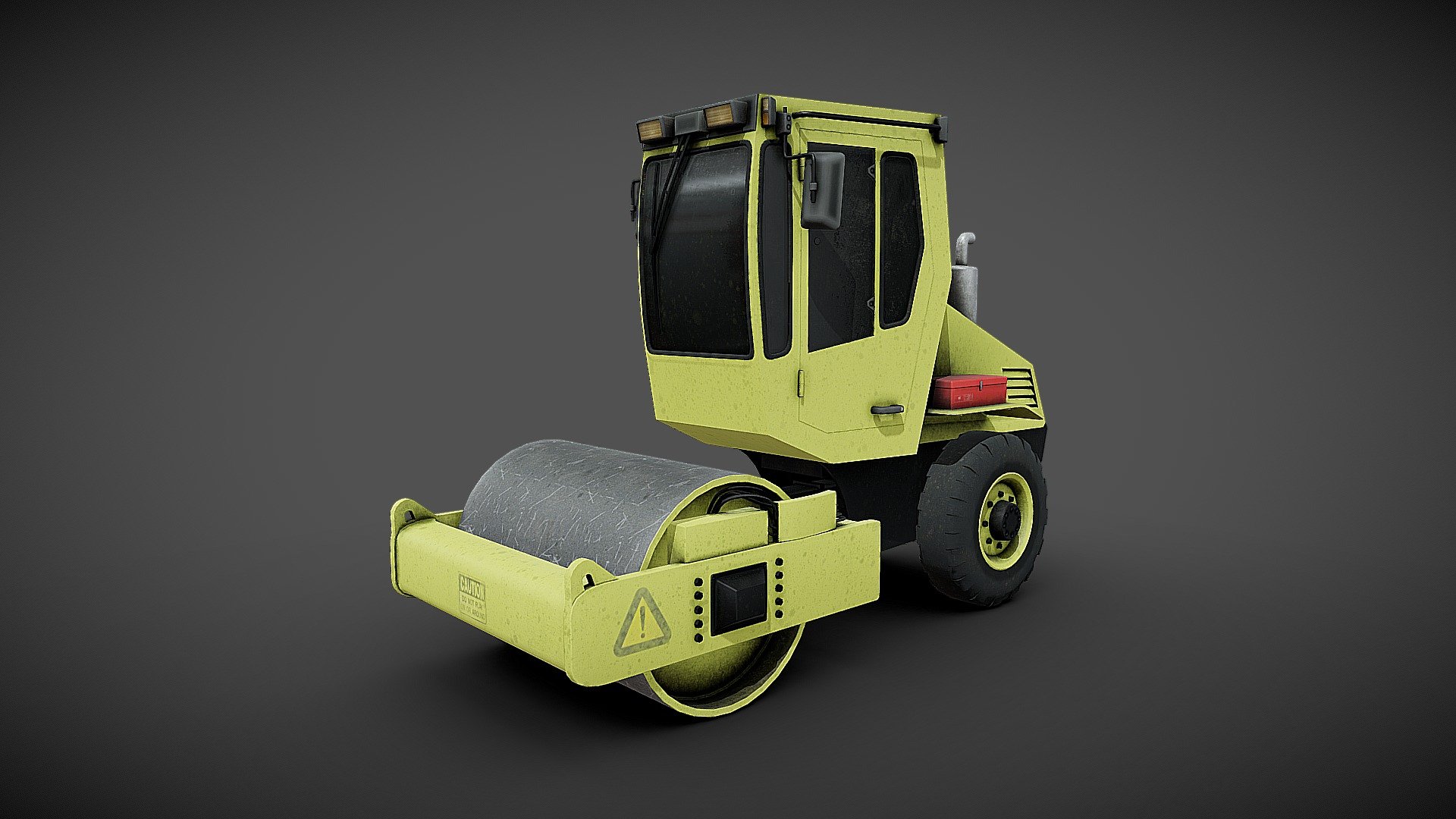 Road roller 3d model