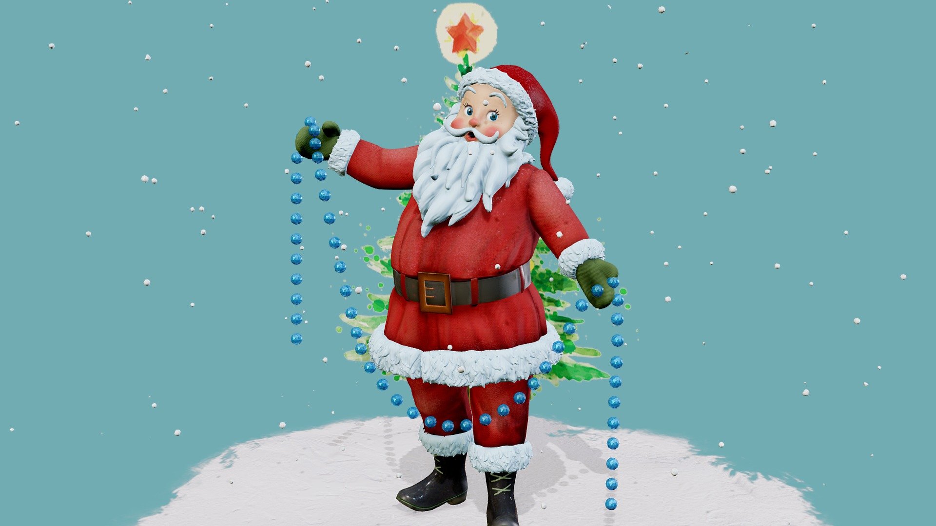 Santa 3d model