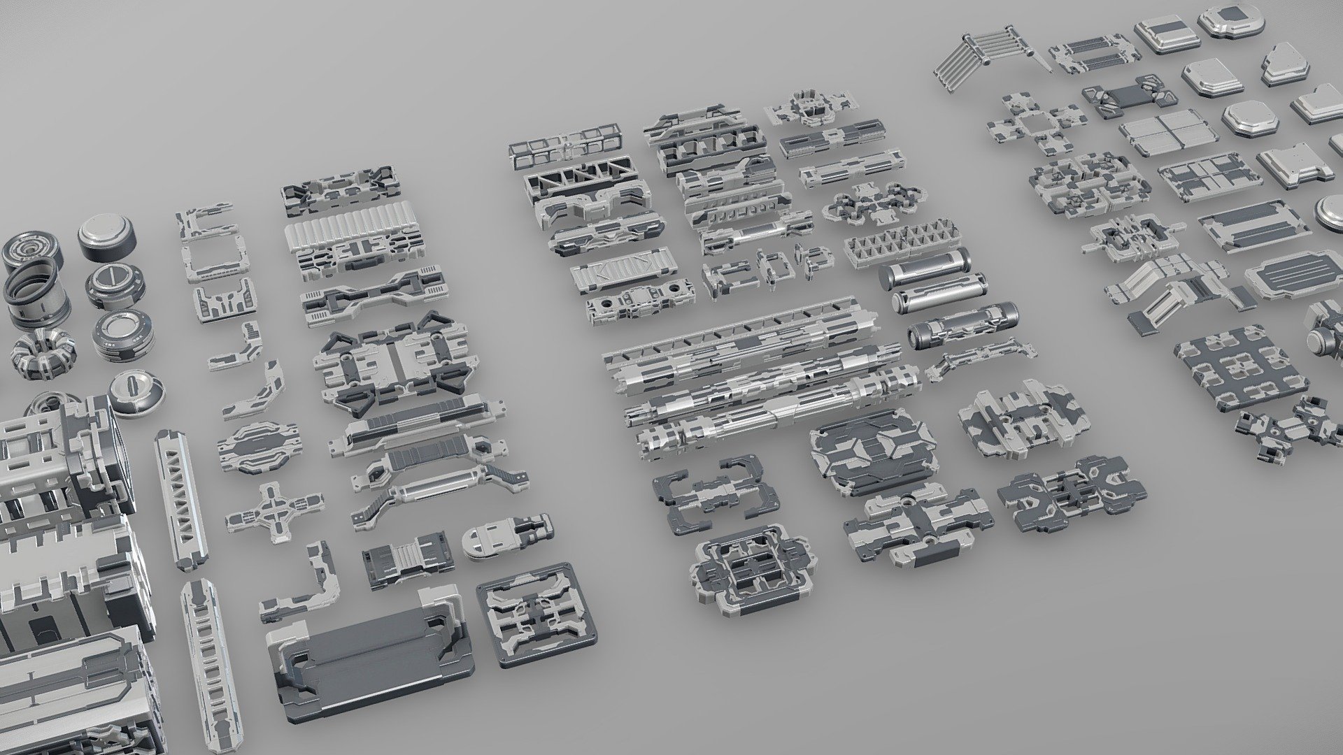 Sci-Fi Greebles Collection II 3d model