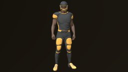 Football American Player (Athlete) PBR GameReady