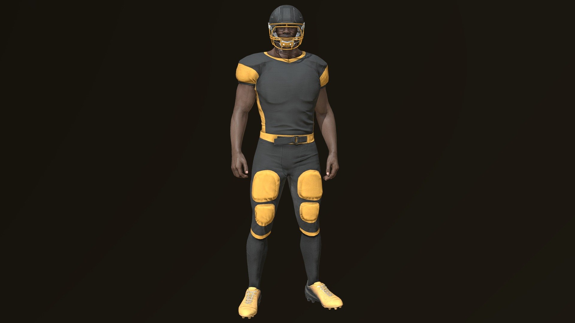 Football American Player (Athlete) PBR GameReady 3d model