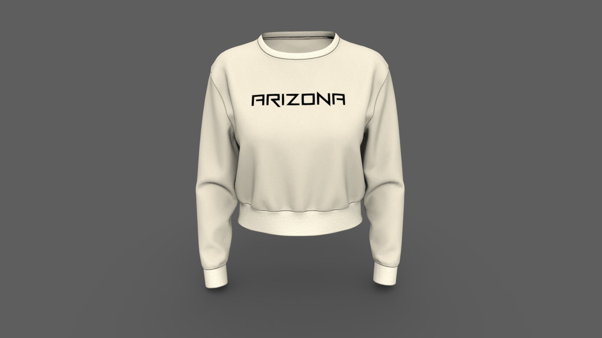 Chest Printed Women Sweatshirt 3d model